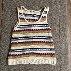 a.n.a Multicolor Striped Knit Tank Top sweater top